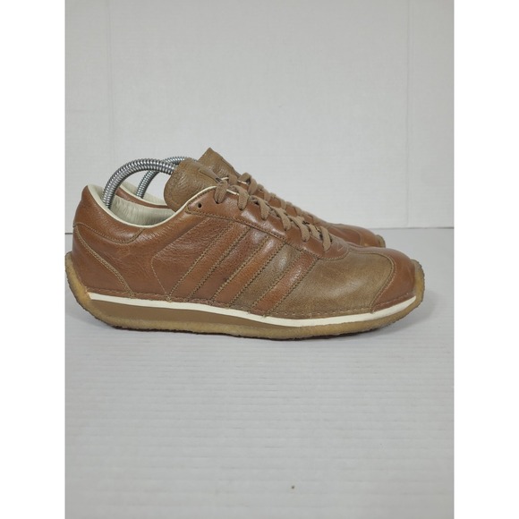 Vtg Y2k Adidas Country Og LX 02 Prem Leather Brown Crepe Sole Sz 9 Rare